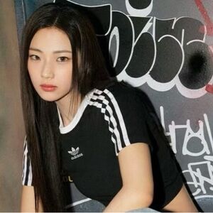 Adidas Black Tee with White Accents